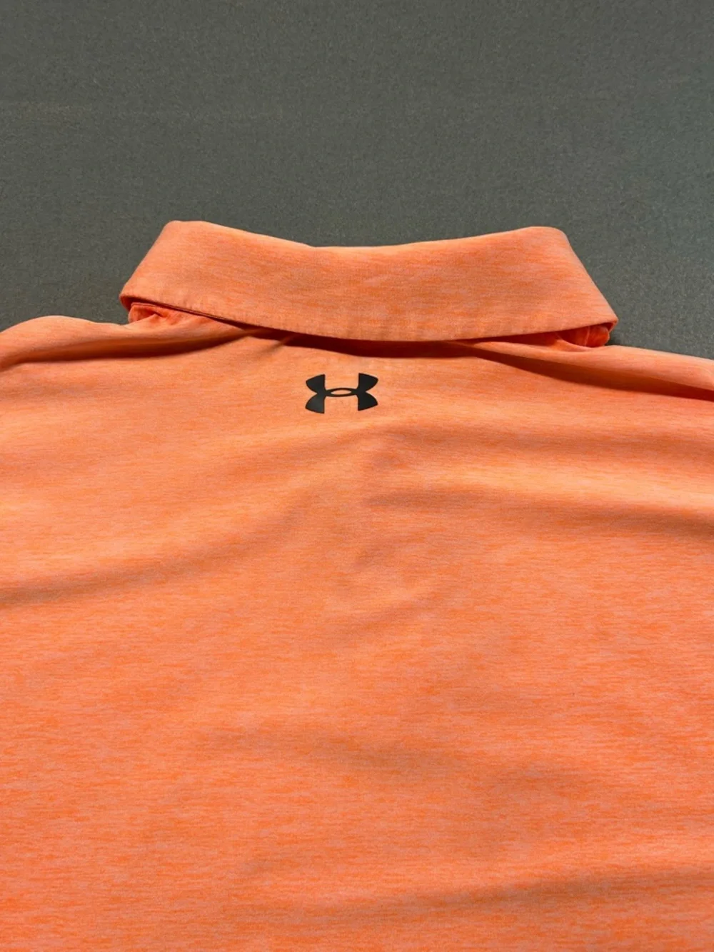 Under Armour Men’s Coral-Orange Polo Golf Shirt - Picture 9 of 14